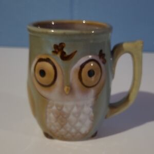 Gibson Home Owl City Stoneware Mug - Blue/Green Reactive Glaze 17oz